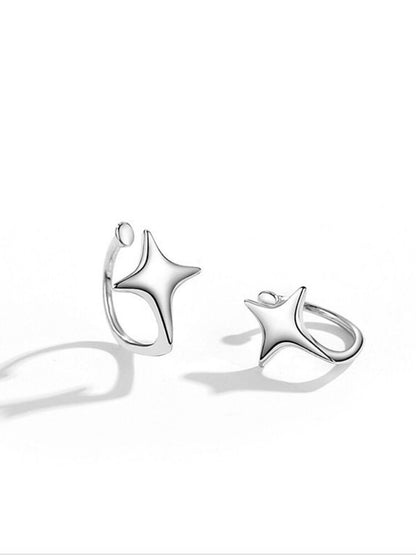 925 Sterling Silver earrings, Star ear clip, Delicate clip, Gifts for Her.