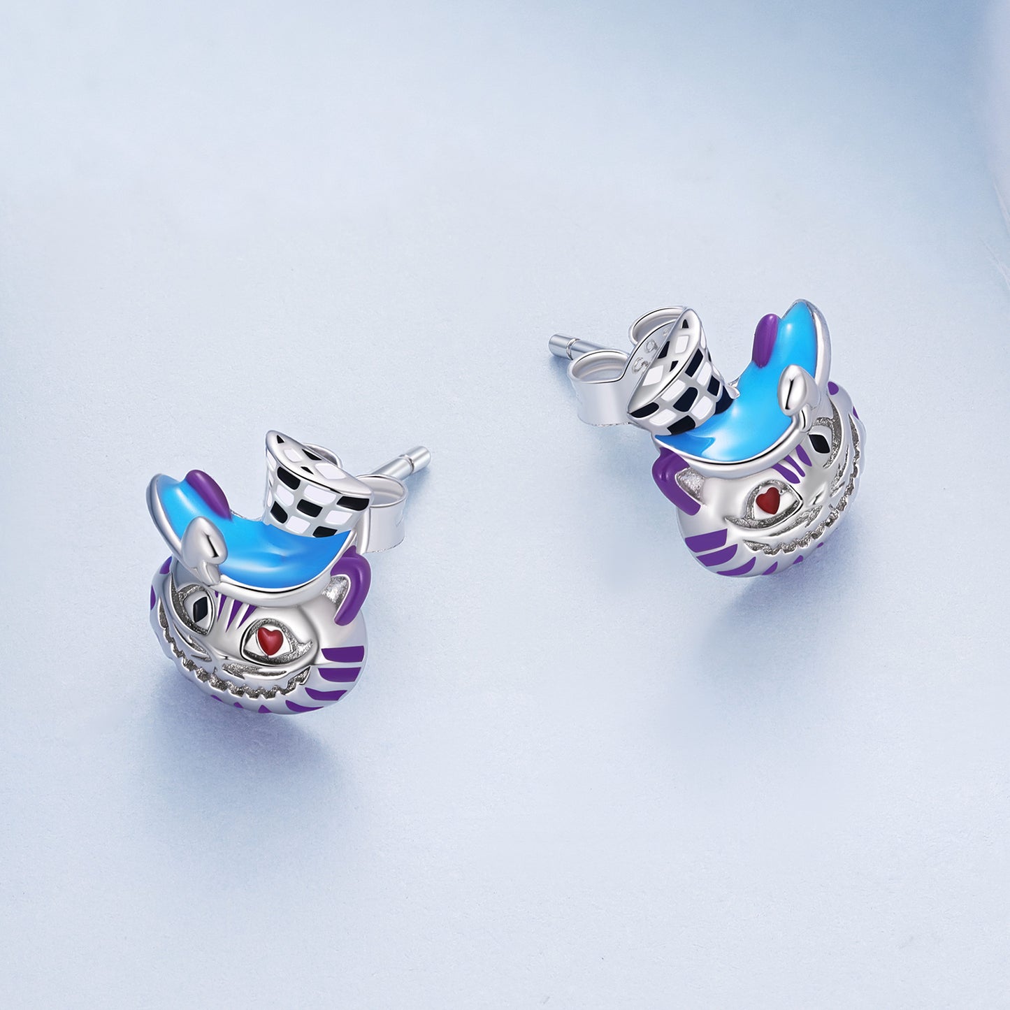 Magician earrings, 92.5% Sterling Silver, Cat ear stud