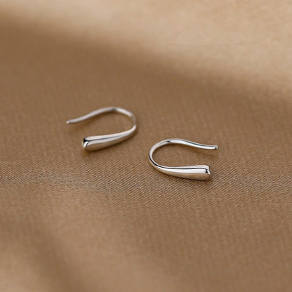 Boucles d'oreilles en argent sterling 925, boucles d'oreilles Simply, clip délicat, cadeaux pour elle.