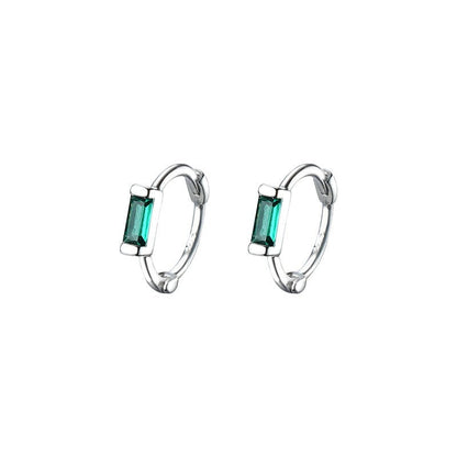 925 Sterling Silver earrings, Emerald earrings, Wedding earrings, Gifts for Her.