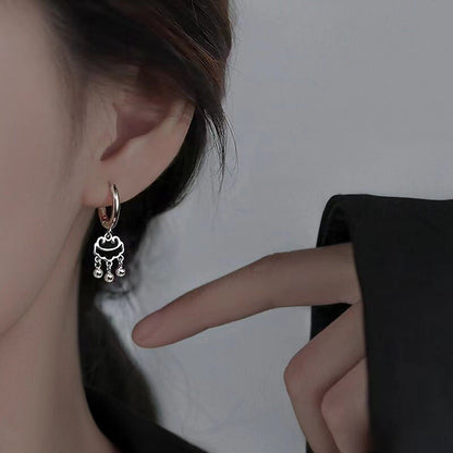925 Sterling Silver earrings, Lock shape earrings, Wedding earrings, Gifts for Her.