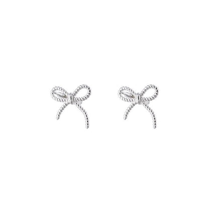 925 Sterling Silver earrings, bowknot earrings, Floral earrings, Gifts for Her.