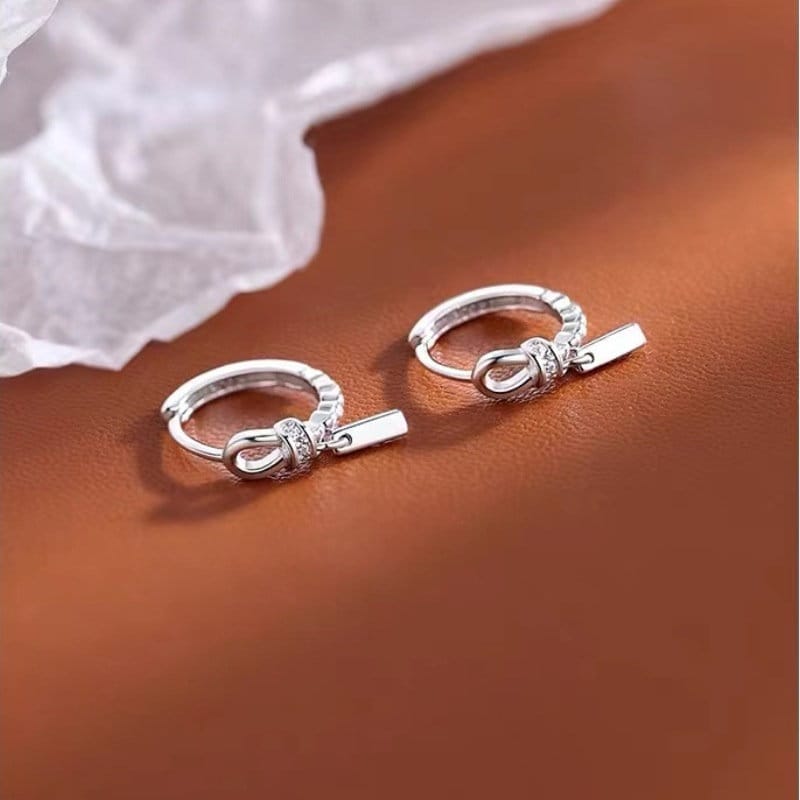 925 Sterling Silver earrings, Zircon earrings, Wedding earrings