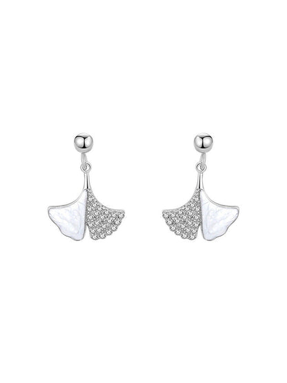 925 Sterling Silver earrings, leaf stud, Delicate earrings, Gifts for Her.