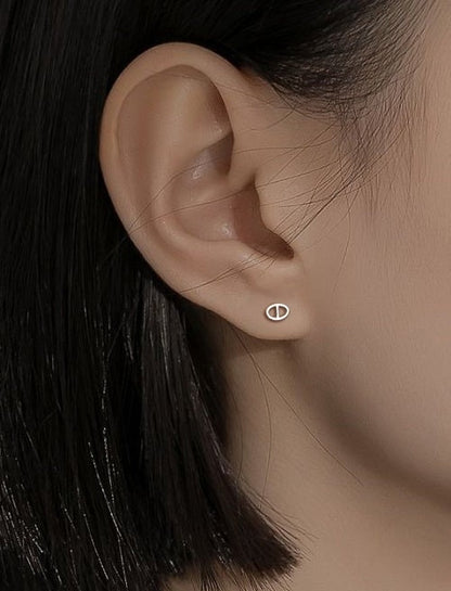Silver Sterling 99.9% earrings, Simple earrings, Silver ear stud, Gifts for Her.