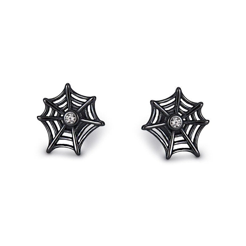 99.9% Sterling Silver ear stud, Halloween earrings, Personalized earrings, Creative gift